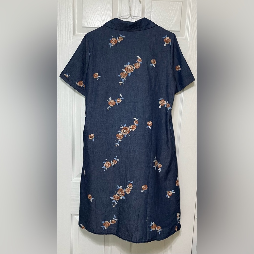 Source Unknown Blue Casual Midi dress - Picture 2 of 9